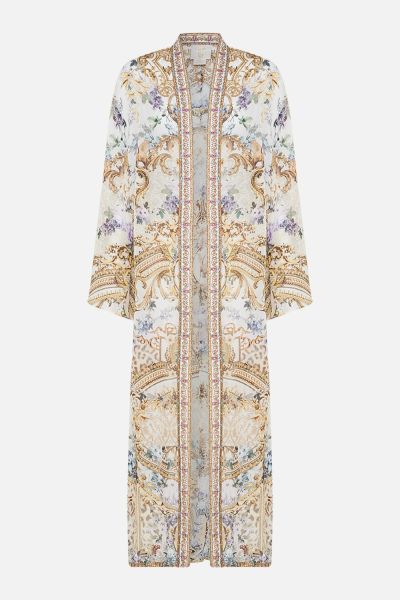 Women Flare Sleeve Long Robe Palazzo Play Date Premium Kimonos Camilla